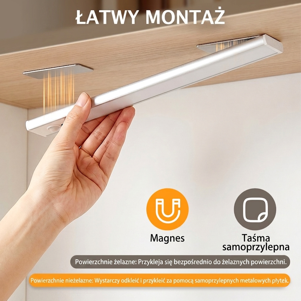 Lampka LED Luvio - infografika funkcji